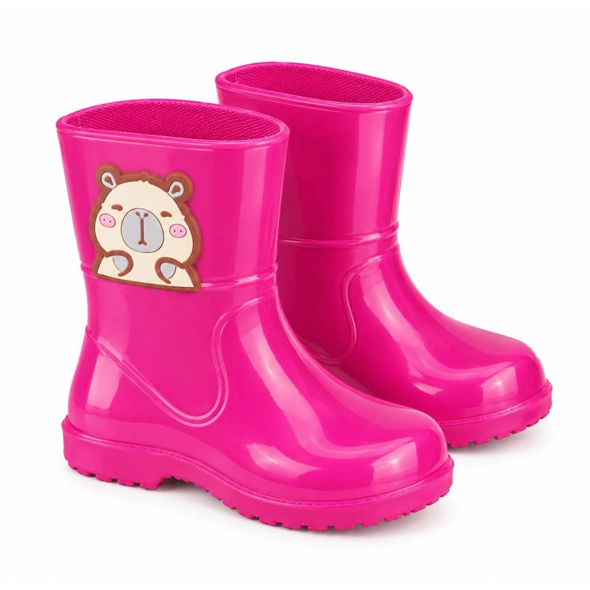 Galocha Infantil Feminina Menina Rosa Pink Impermeável Chuva Antiderrapante - Imagem 5
