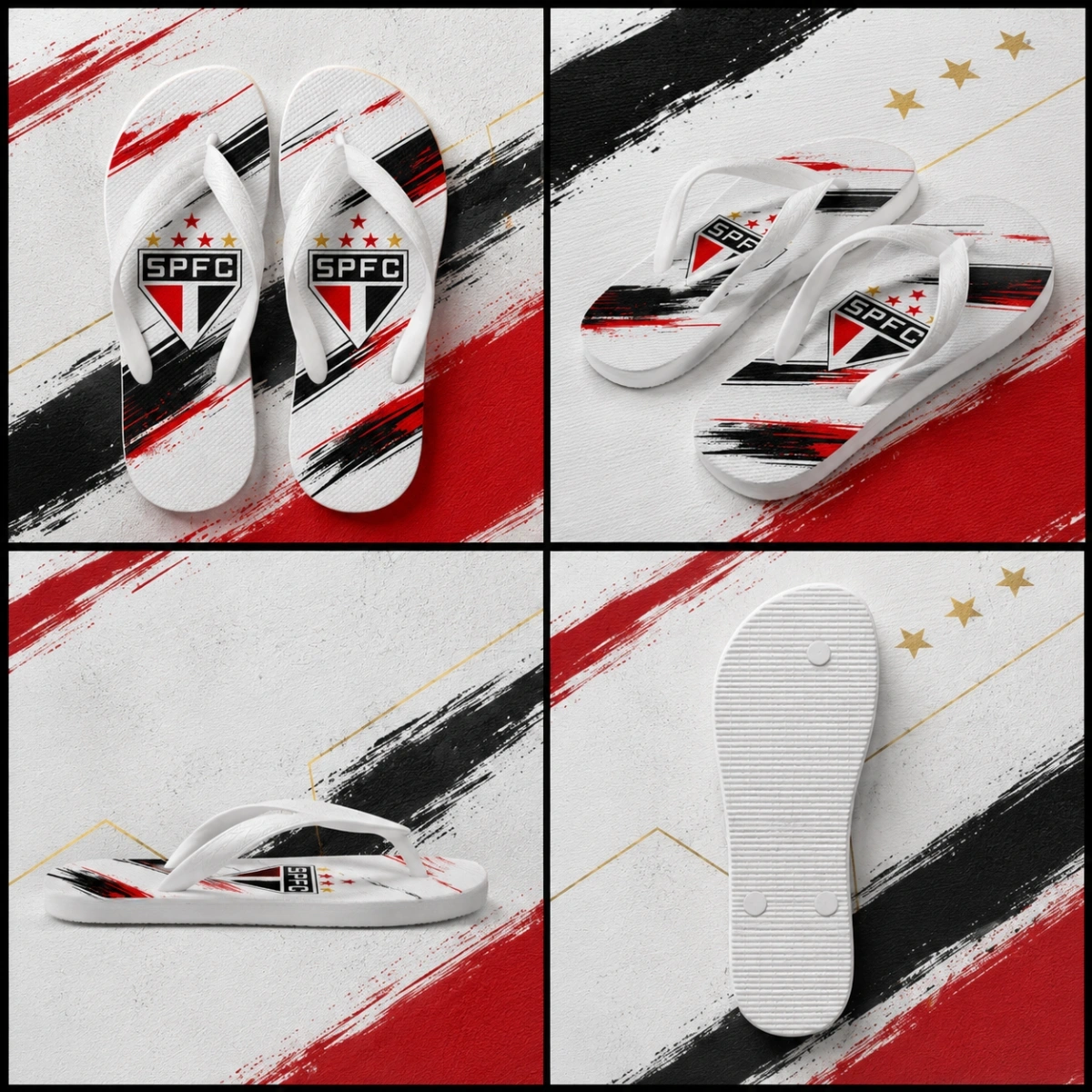 Chinelo Masculino São Paulo Varias Estampas - Imagem 6