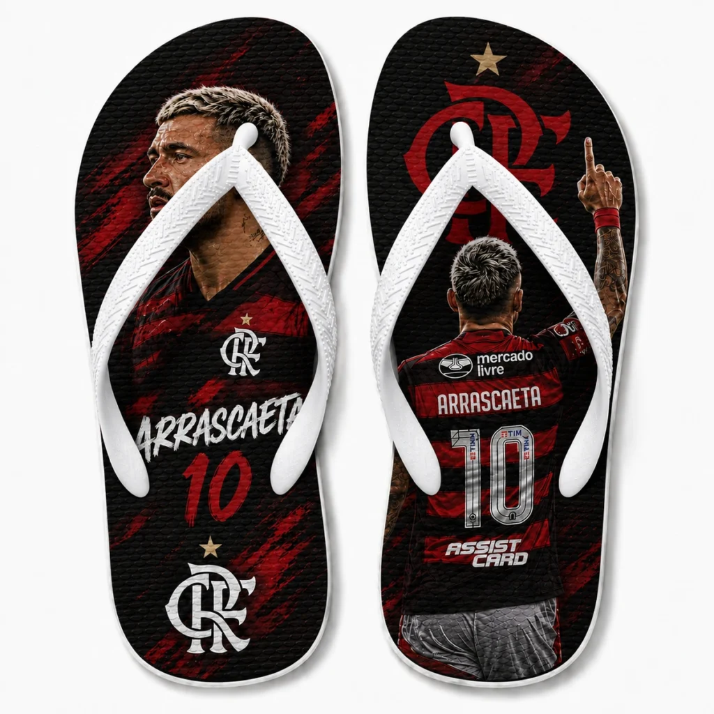 Chinelo Masculino Flamengo do Arrascaeta