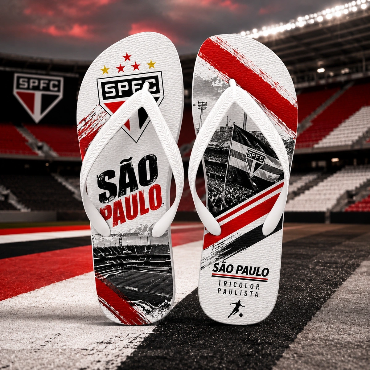 Chinelo Masculino São Paulo Varias Estampas - Imagem 22