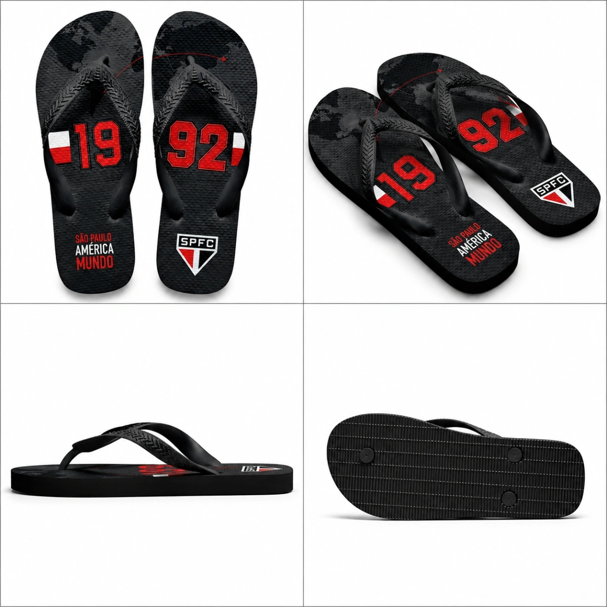 Chinelo Masculino São Paulo Varias Estampas - Imagem 11
