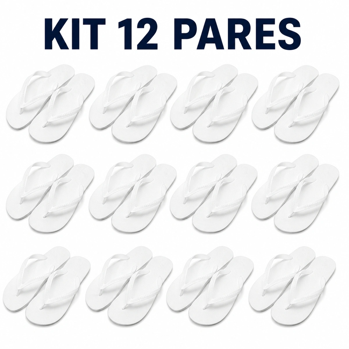 Kit 12 Pares Chinelos Masculino e Feminino de Dedo - Imagem 2