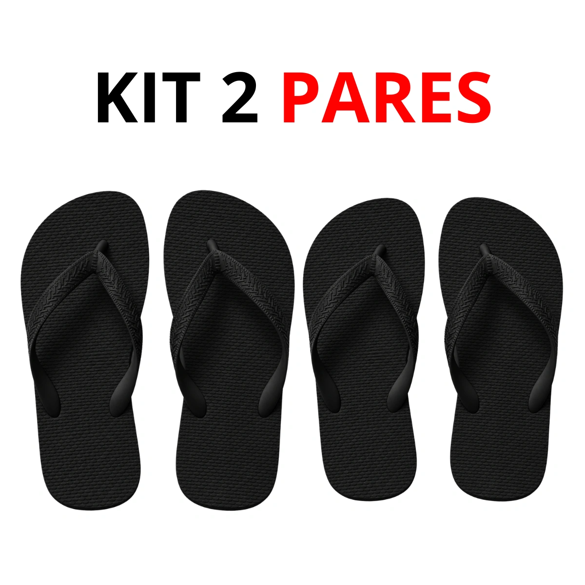 Kit 2 Chinelos Masculino e Feminino de Dedo - Imagem 5