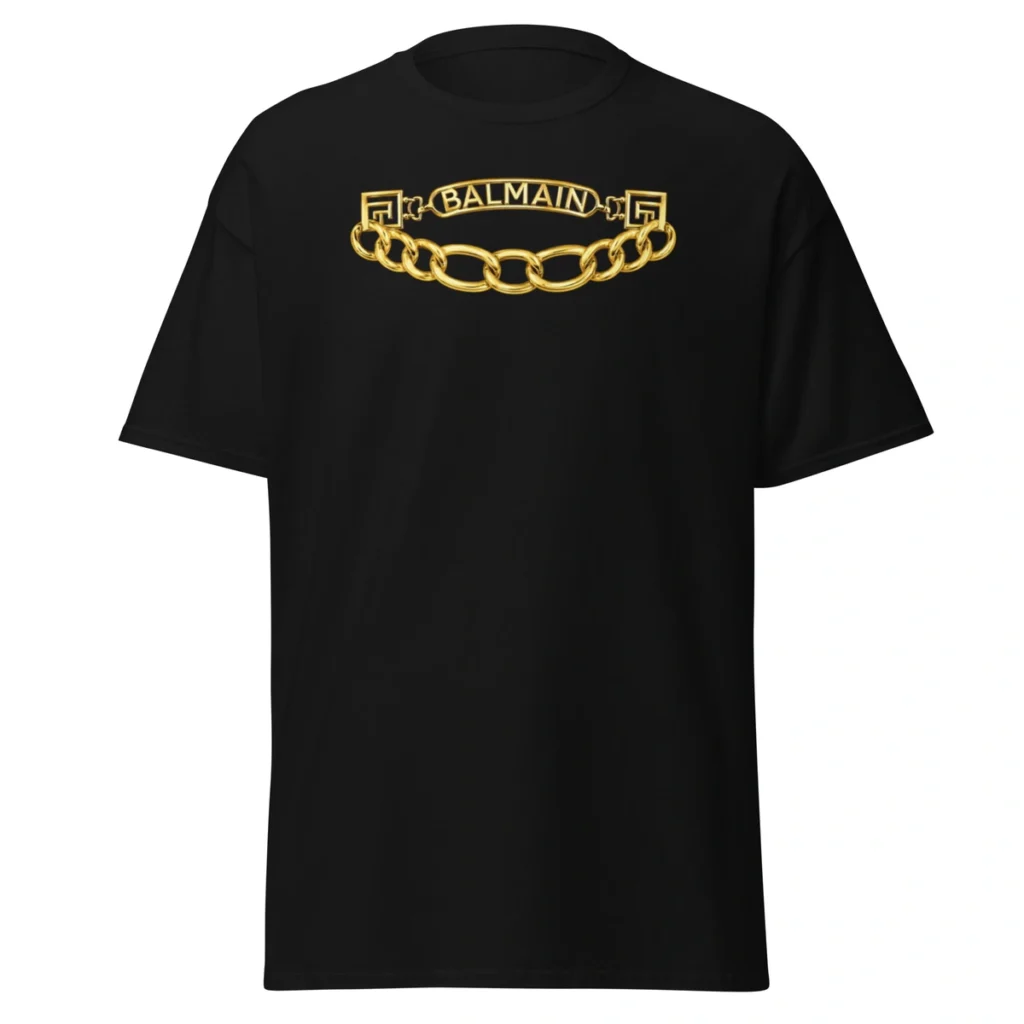 Camiseta Masculina Balmain Gold