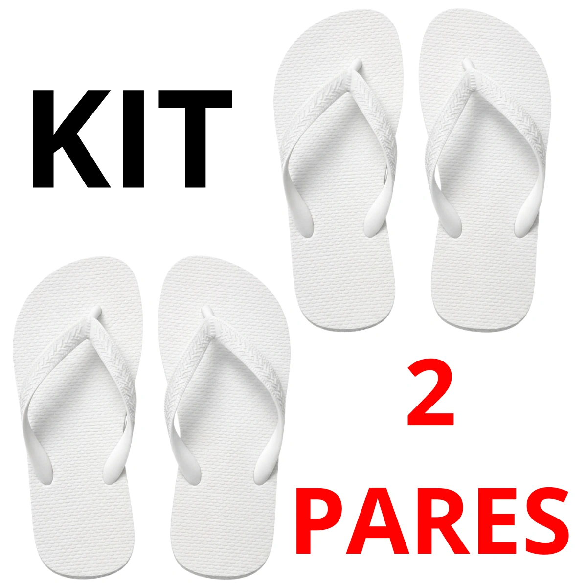 Kit 2 Chinelos Masculino e Feminino de Dedo - Imagem 12