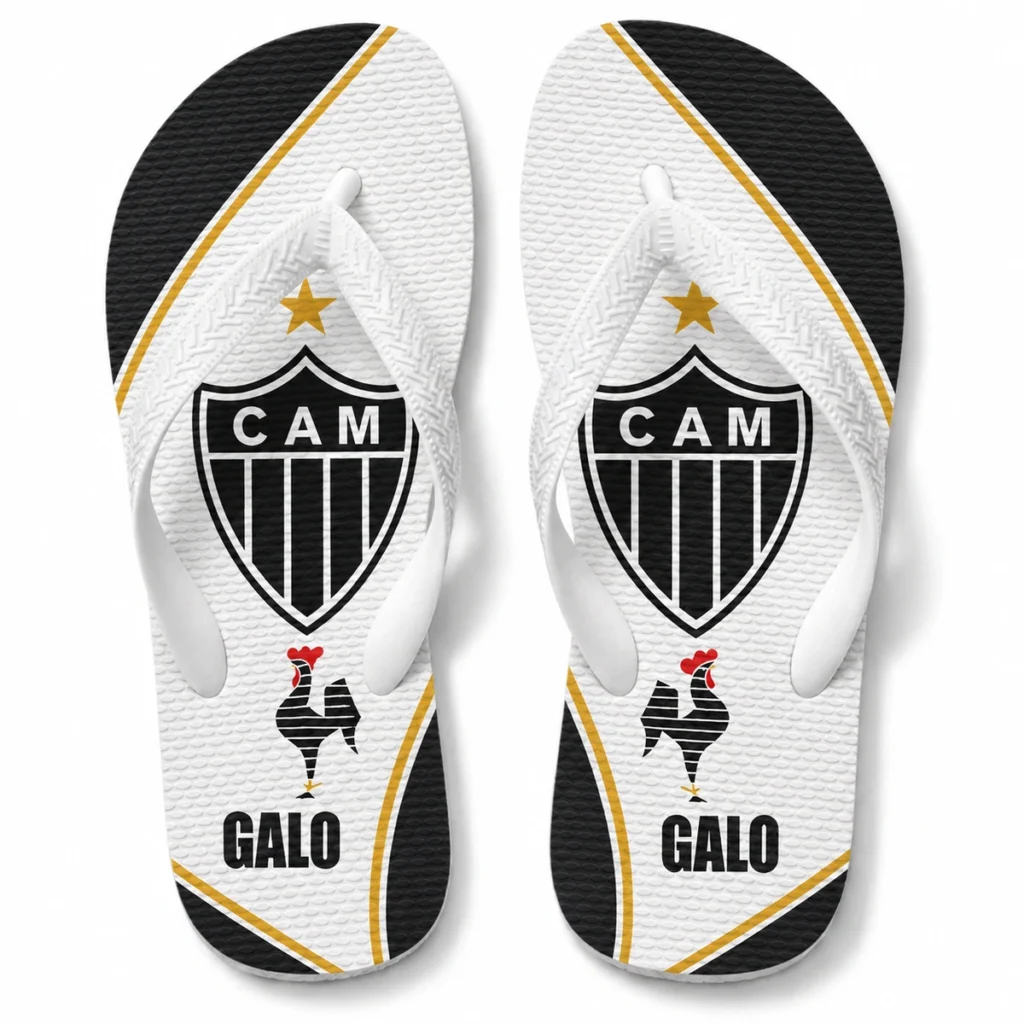 Chinelo Masculino Atlético Mineiro Galo Dourado