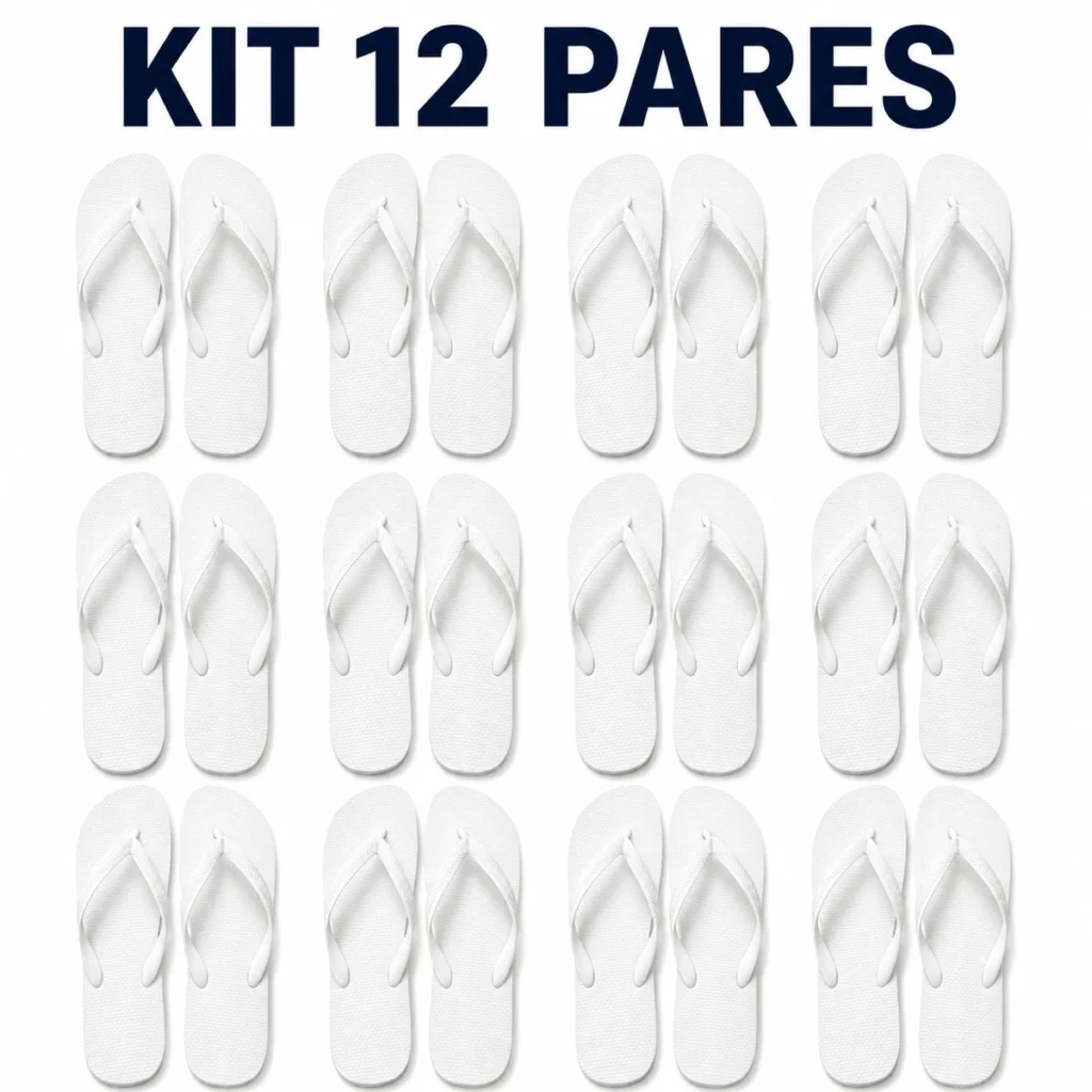 Kit 12 Pares Chinelos Masculino e Feminino de Dedo