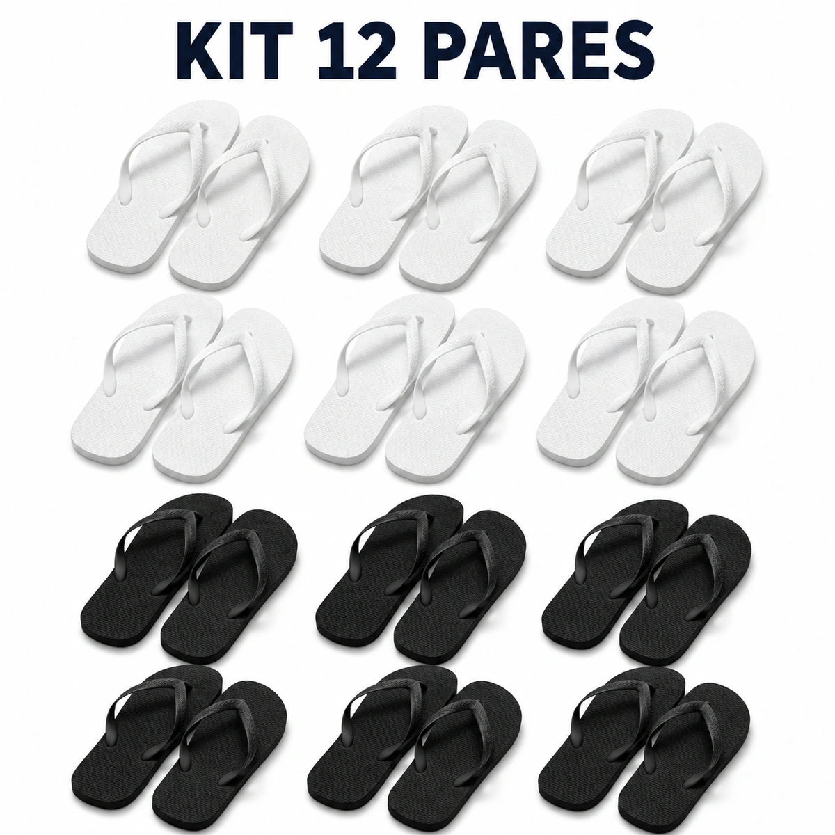 Kit 12 Pares Chinelos Masculino e Feminino de Dedo - Imagem 8