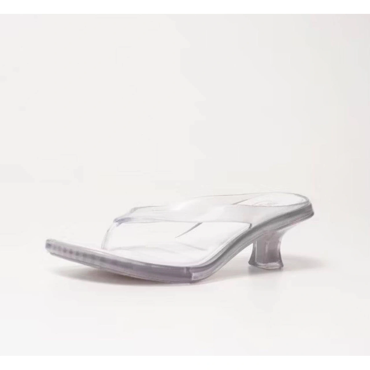 Tamanco Feminino Salto Baixo Kitten Heel Chinelo Preto ConfortĂĄvel TendĂȘncia - Imagem 5