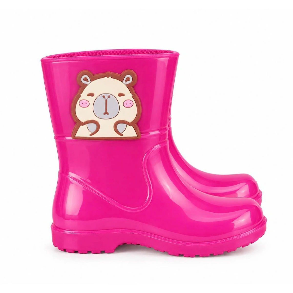 Galocha Infantil Feminina Menina Rosa Pink Impermeável Chuva Antiderrapante - Imagem 3