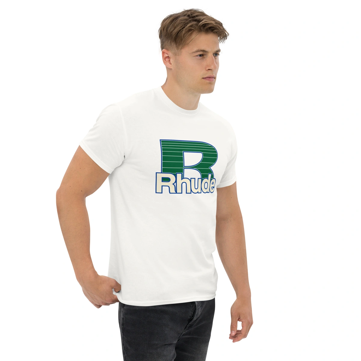 Camiseta Masculina Rhude Green Line - Imagem 6