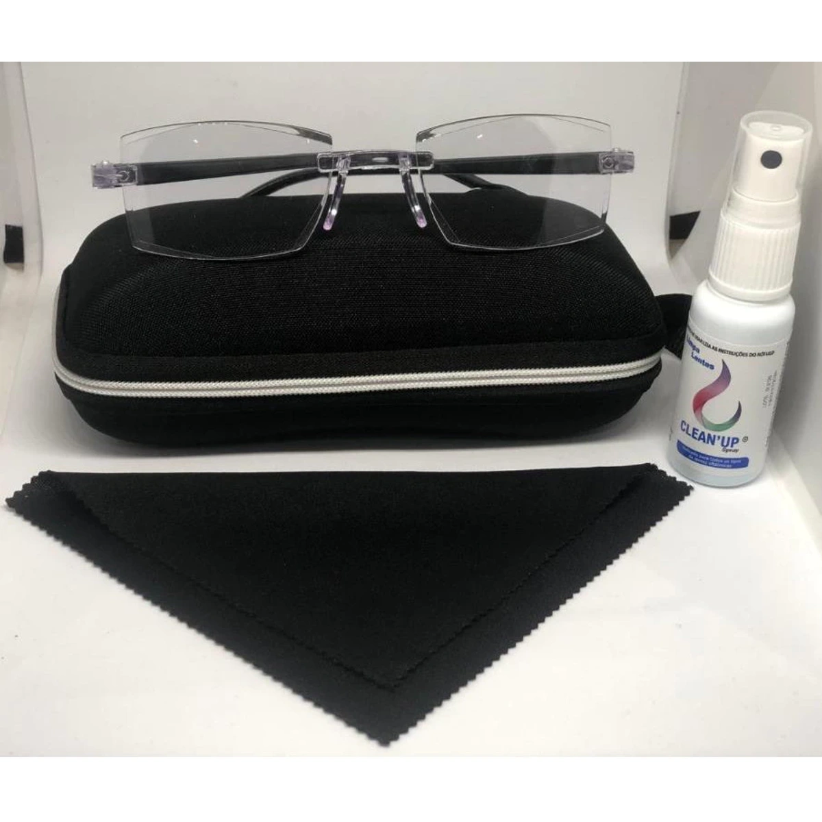 Óculos para Perto e Longe + Estojo e Limpa Lentes | Kit Completo
