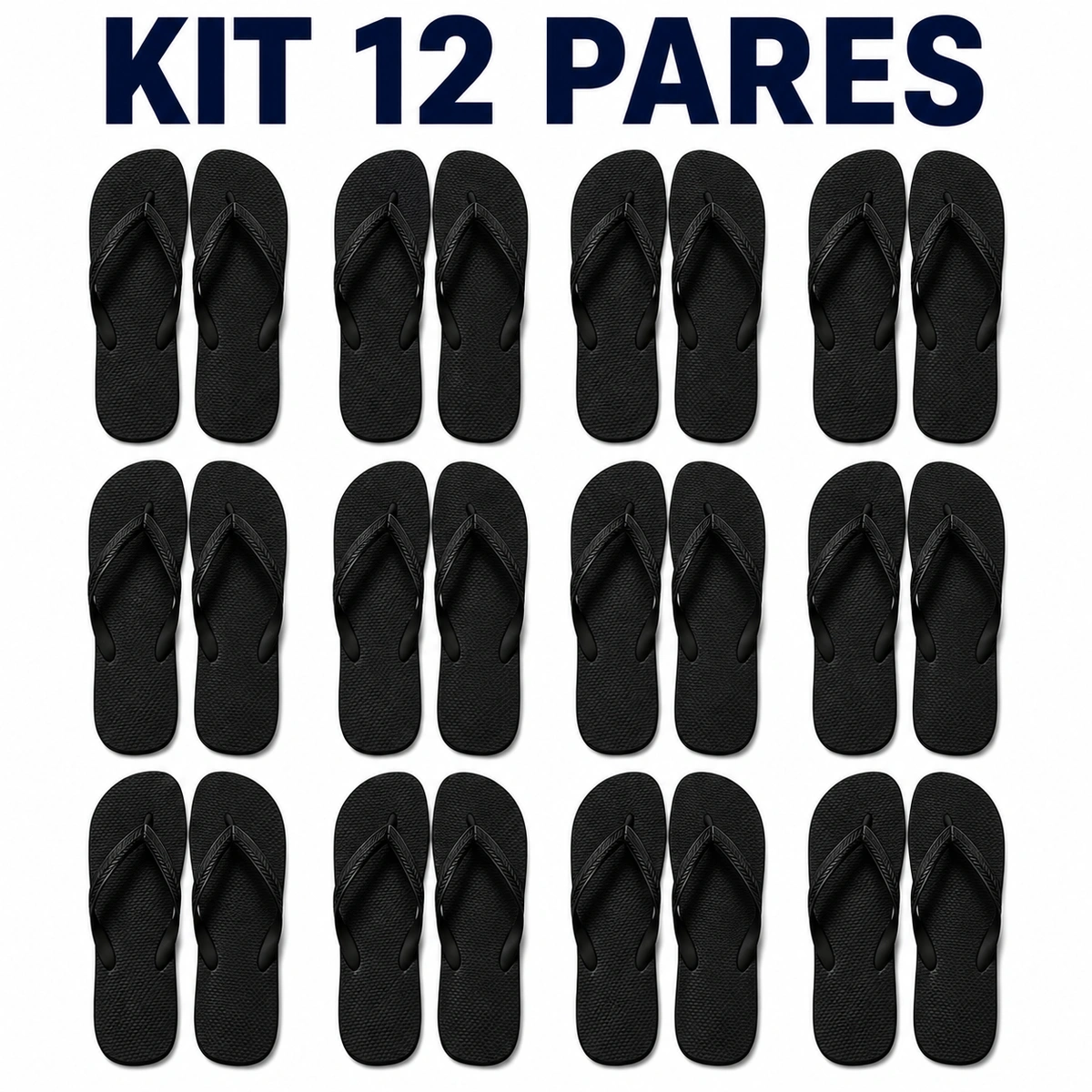 Kit 12 Pares Chinelos Masculino e Feminino de Dedo - Imagem 13