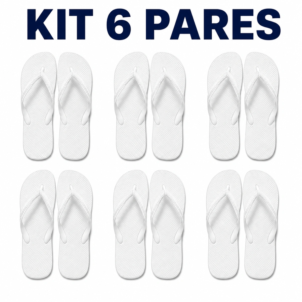 Kit 6 Chinelos Masculino e Feminino de Dedo - Imagem 13