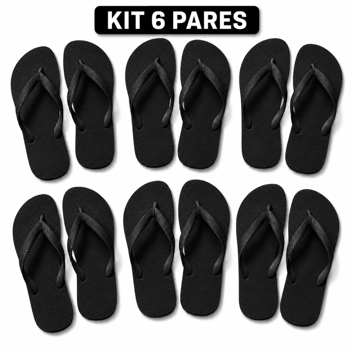 Kit 6 Chinelos Masculino e Feminino de Dedo - Imagem 8