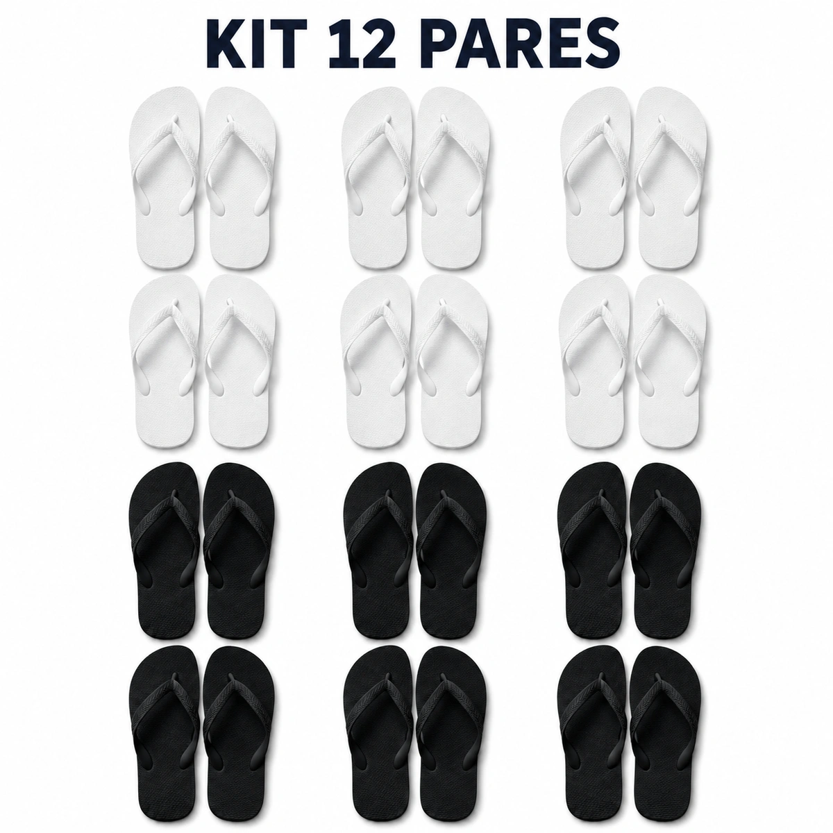 Kit 12 Pares Chinelos Masculino e Feminino de Dedo - Imagem 7